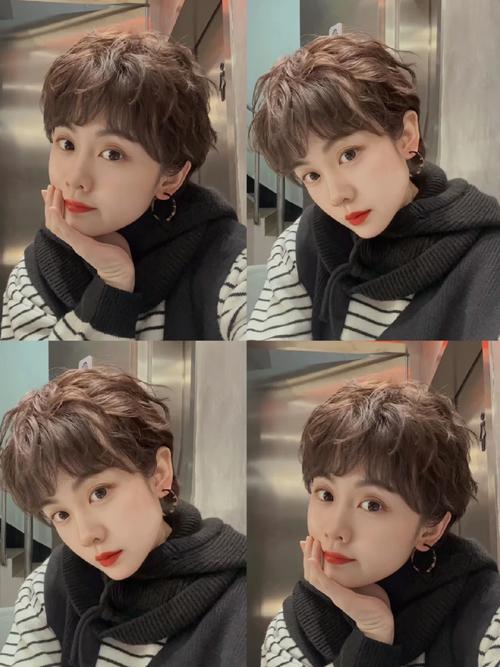 乱烫发型图片女短发_短发烫发方式多样，各有特色！