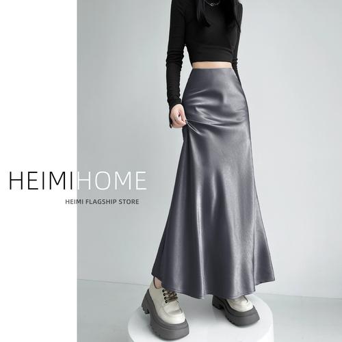 深灰色包臀长裙上衣搭配_高级灰包臀裙，显瘦百搭显个性