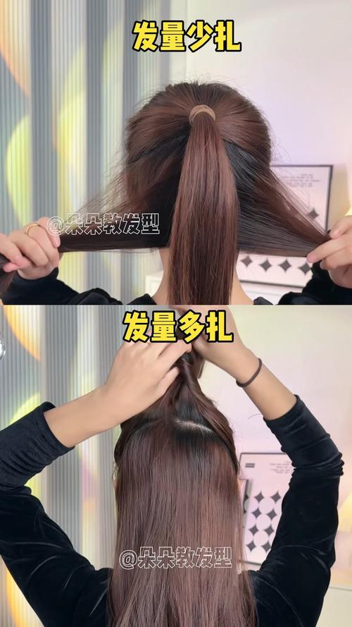 学生高马尾辫扎法图解_校园高马尾扎法，青春好看