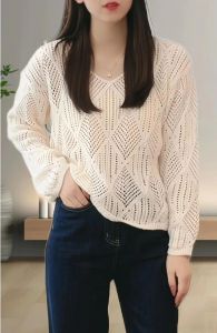 毛针织衫镂空上衣_时尚透气,百搭实穿!