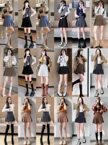 学生款百褶短裙怎么穿_百褶短裙，青春活力，通勤百搭，飘逸时尚
