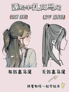 梳马尾辫头顶的头发怎么能让它蓬松_抓松发根+倒梳+吹风机定型，高颅顶提拉，喷喷雾或卷发棒