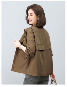 女式夹克外套上衣40岁_40岁微胖女性必备宽松夹克，显气质又环保