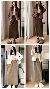 秋冬包臀裙搭配图片_黑丝包臀裙，显瘦性感，百搭高级