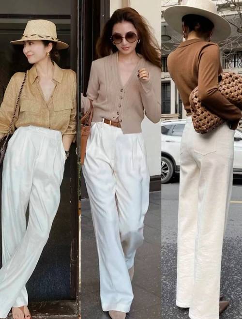 白裤子的三个最佳配色_白裤子搭出N种风格，日常正式都好看！