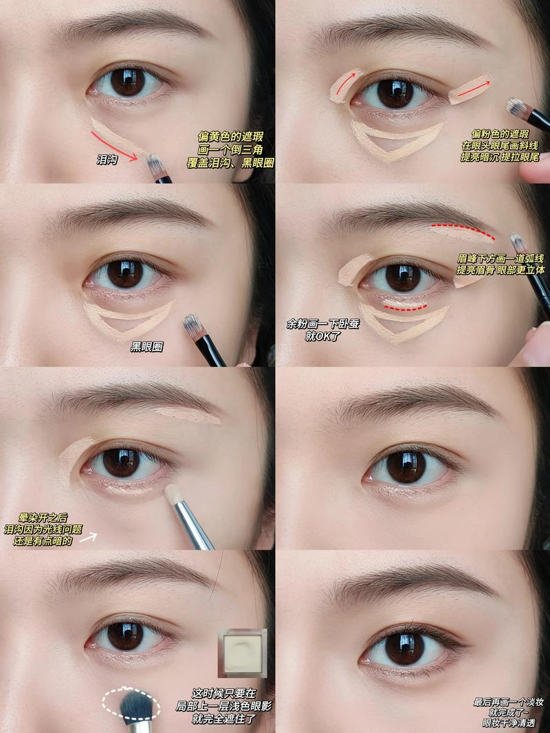 遮眼袋化妆技巧图解_区分眼袋化妆技巧