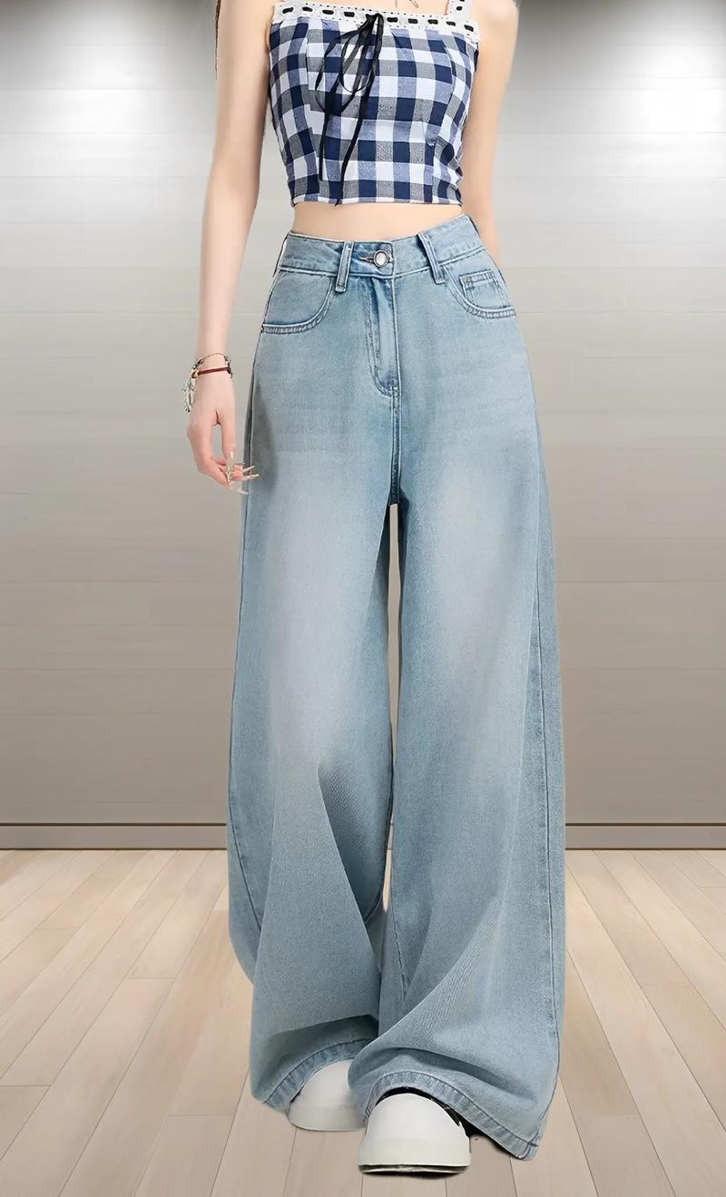 喇叭裤改成直筒裤图片_喇叭裤改成直筒裤，旧衣改造，百搭时尚！