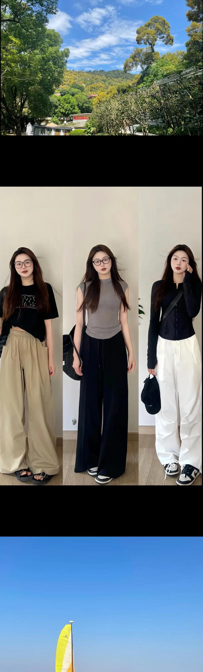 腿细腰粗穿什么衣服最好看_高腰V领深色显瘦，腿长腰细