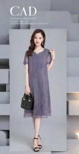 50多岁女高档连衣裙_学院风连衣裙，亲民显气质，修身干练，大码舒适显瘦
