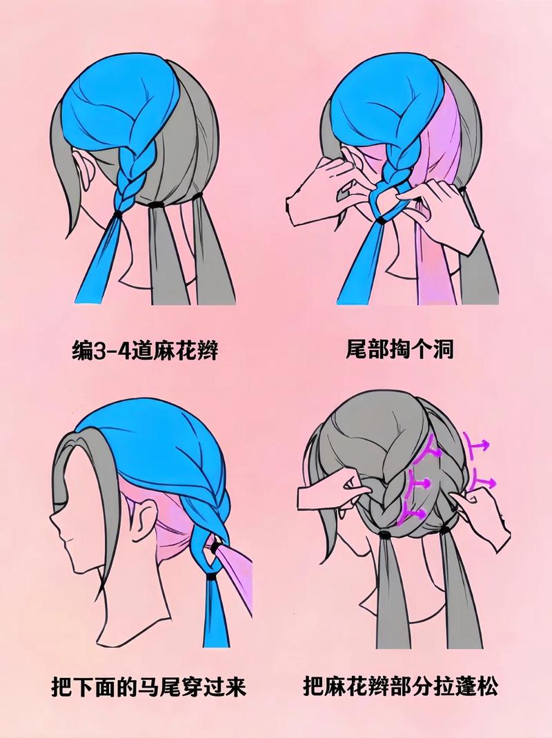 日系双马尾扎法图解_时尚又减龄！