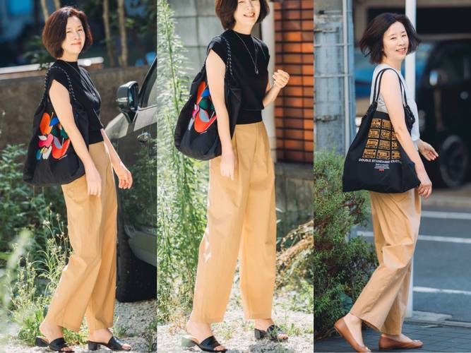 40一50岁女穿衣搭配图片_秋衣叠穿显气质，低饱和色显年轻