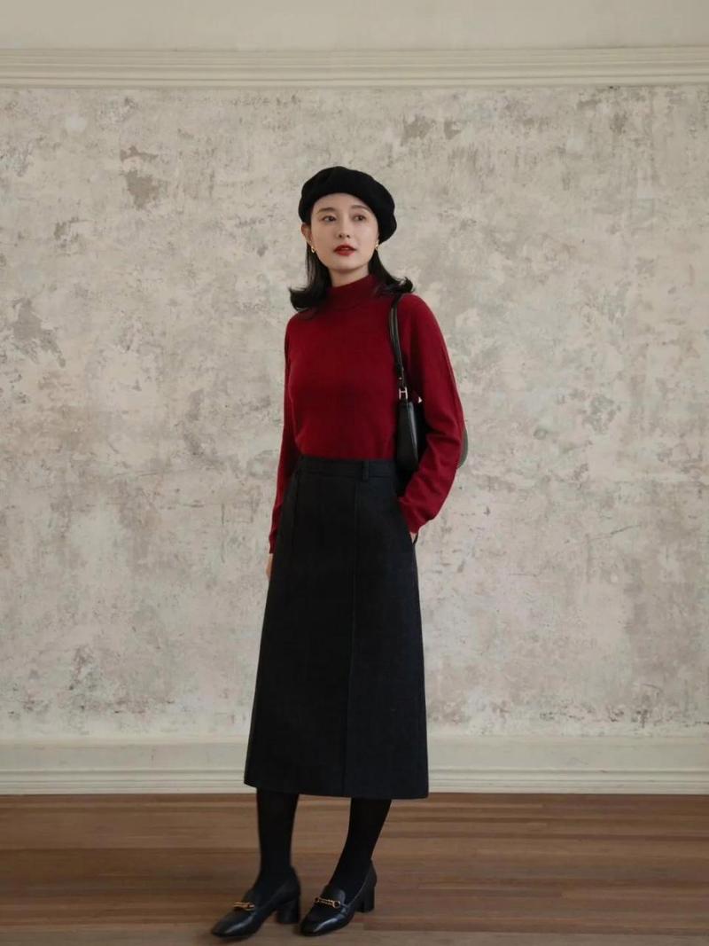 直筒长裙搭配图片_四季百搭小个子时尚单品 直筒长裙搭配图片_四季百搭小个子时尚单品