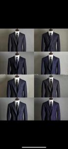 藏青色西服最佳颜色搭配图_米白温柔暖棕复古浅灰高级，亮色惊艳！