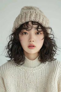 2025年女瓜子脸的发型_侧分中分刘海怎么选？