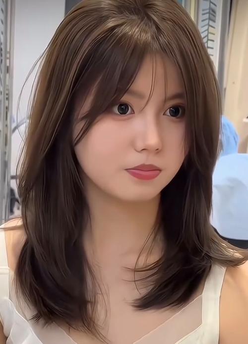 法式刘海锁骨发图片_瘦脸减龄，时尚百搭