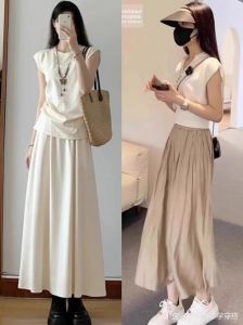 直筒长裙的最佳搭配方法_显瘦百搭，轻松穿出时尚感