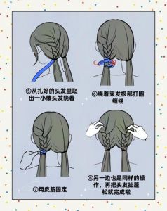 日系双马尾扎法图解_时尚又减龄!