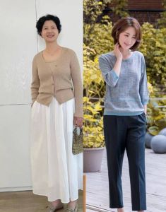 日本中年女性最会穿衣搭配_简约精致,显瘦体面!