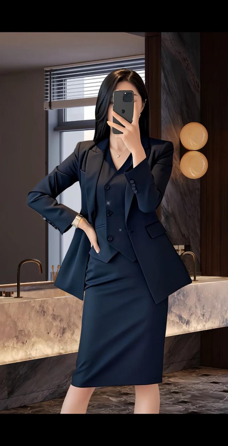 藏青色西服最佳颜色搭配图_米白温柔暖棕复古浅灰高级，亮色惊艳！