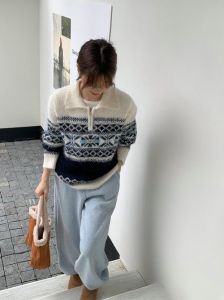 半拉链毛衣怎么搭配_百搭舒适，时尚又方便！