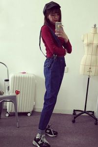 背带裤改成松紧腰裤子_背带裤改松紧裤,动手DIY或请裁缝