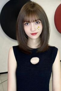 齐刘海锁骨发_减龄显脸小，圆脸首选