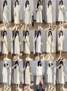 米白色裙配什么色上衣_百搭优雅，多款穿搭解锁时尚