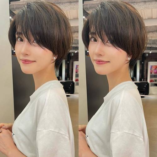 脸大女生短发发型_大脸女生剪短发，侧分刘海显脸小