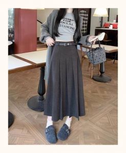 中长款百褶裙怎么搭配_显气质又百搭！