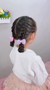 可以自己扎的简单发型_扎发变换风格,低马尾蝴蝶结丸子头,轻松换发型!