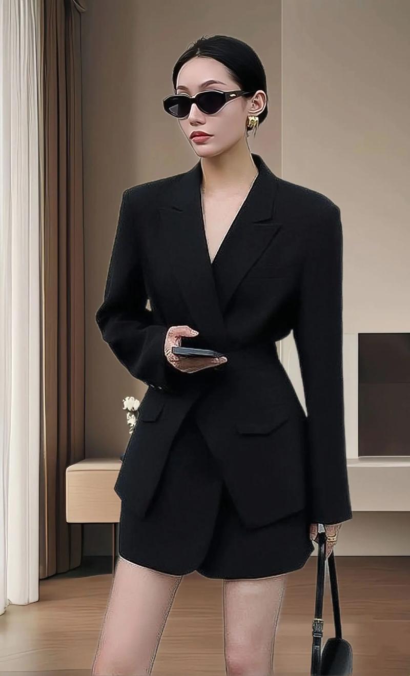 女士黑色西装搭配_黑色西装 百搭时尚 通勤休闲约会必备 女士黑色西装搭配_黑色西装 百搭时尚 通勤休闲约会必备