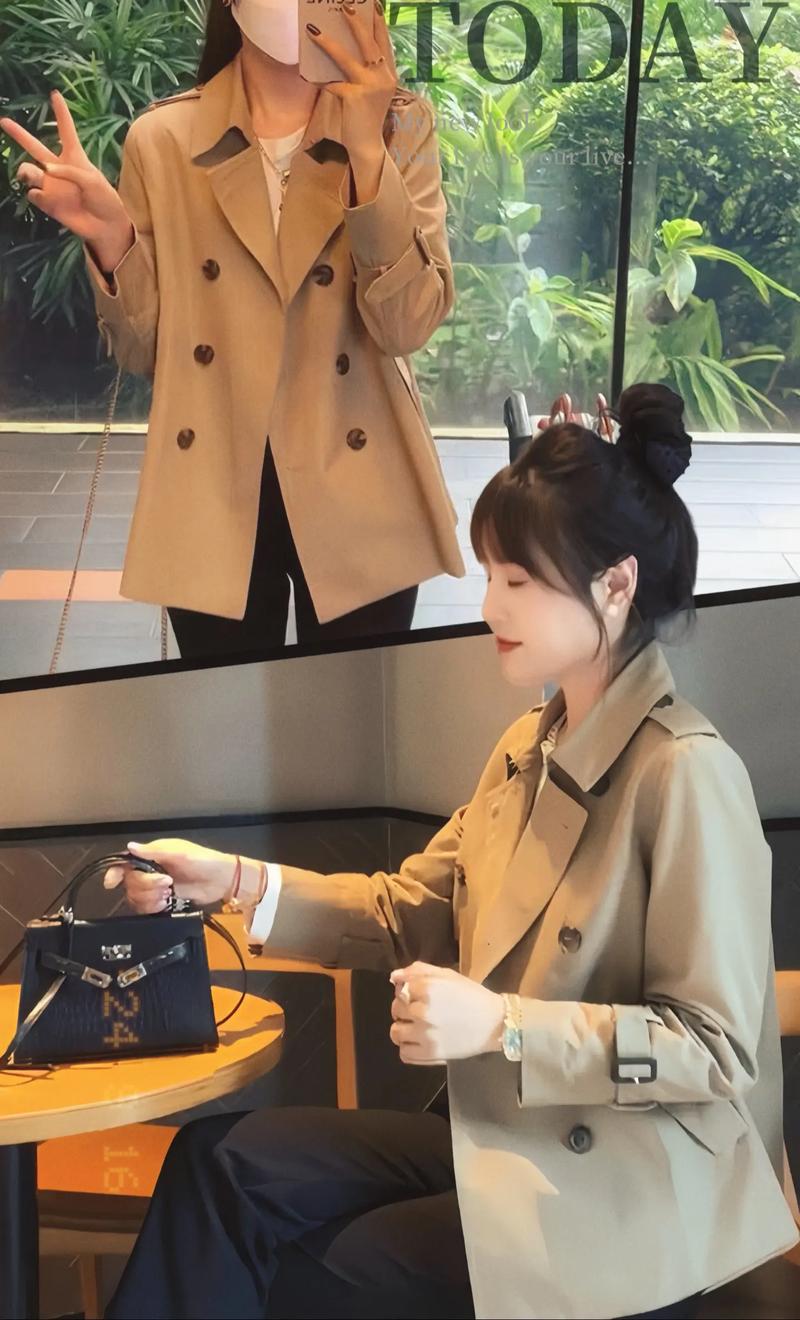 女士短款风衣搭配图片_小个子秋日显瘦时尚搭 女士短款风衣搭配图片_小个子秋日显瘦时尚搭